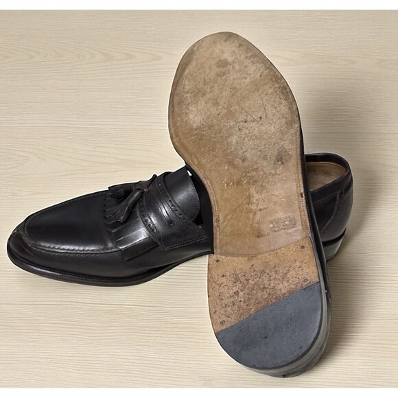 Mezlan Domino Tassle Loafer Shoes Men\'s Size 13 M Black Slip On Leather Spain